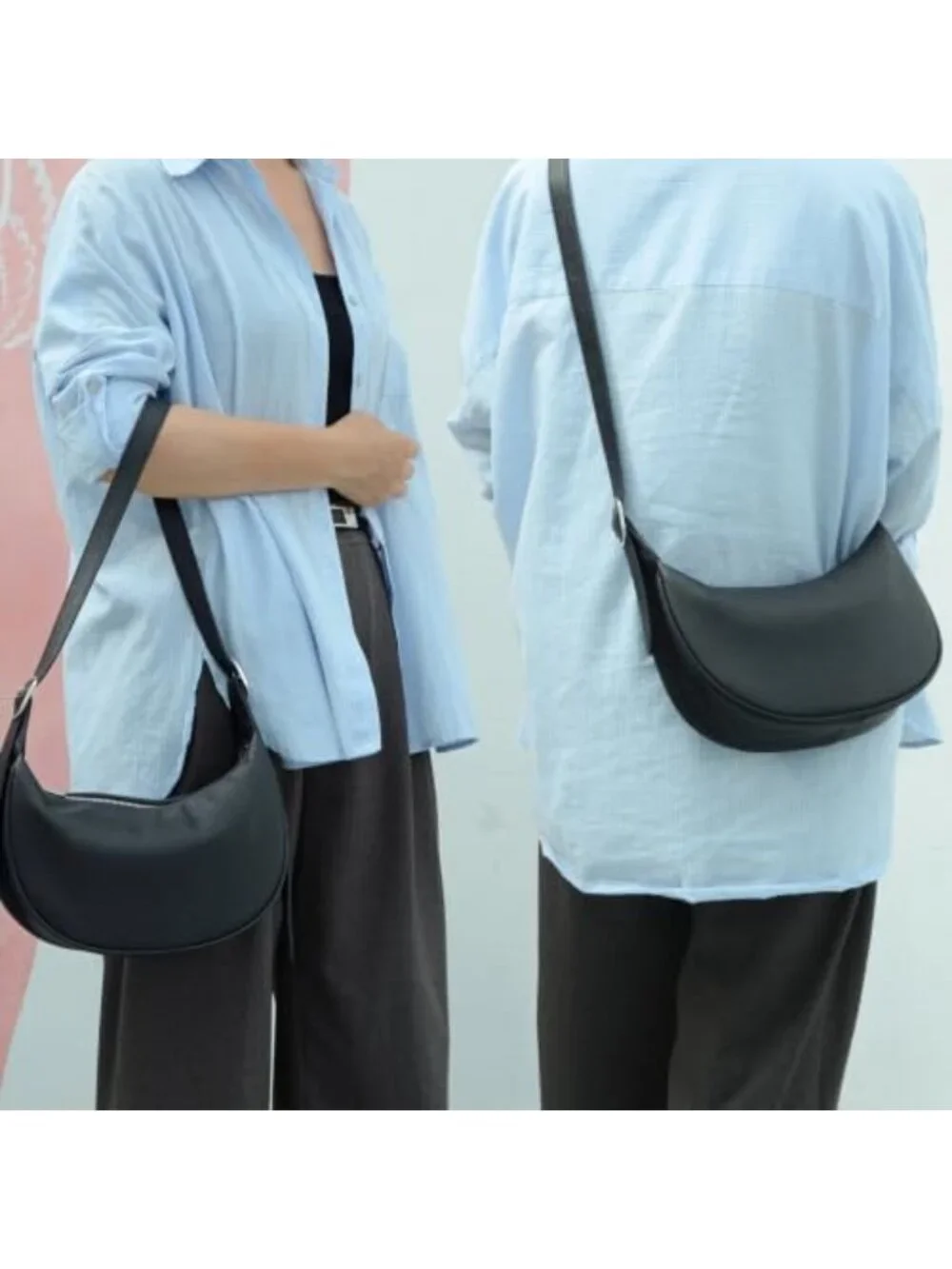 Soft Leather Hobo Bag for Women - Casual Crossbody & Mini Purse Set